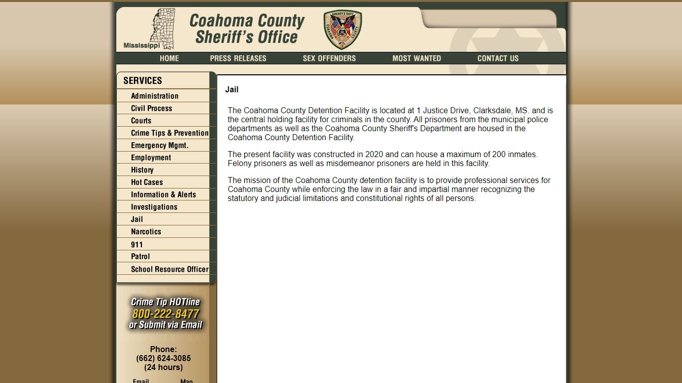 Jail - Coahoma County Sheriff MS