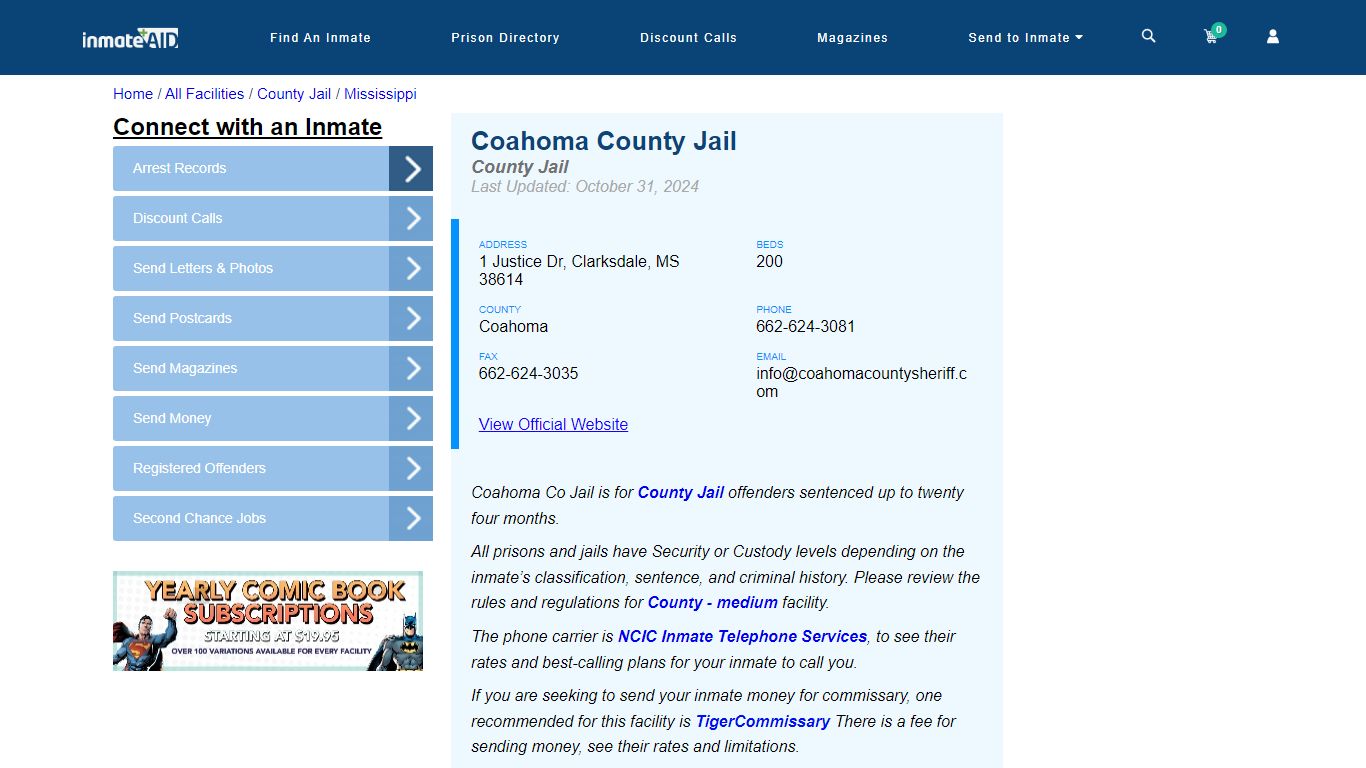 Coahoma County Jail - Inmate Locator